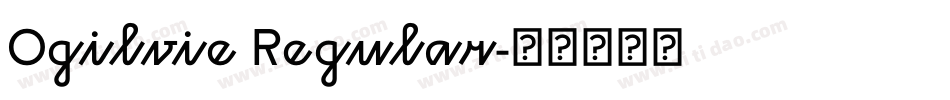 Ogilvie Regular字体转换